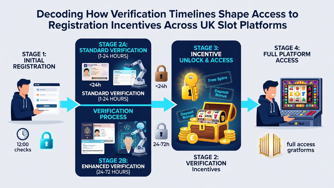 Chart comparing verification times and incentive access rates across different UK slot platforms